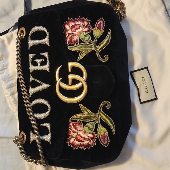 Gucci Handbags - Gucci Marmont "LOVED" bag.